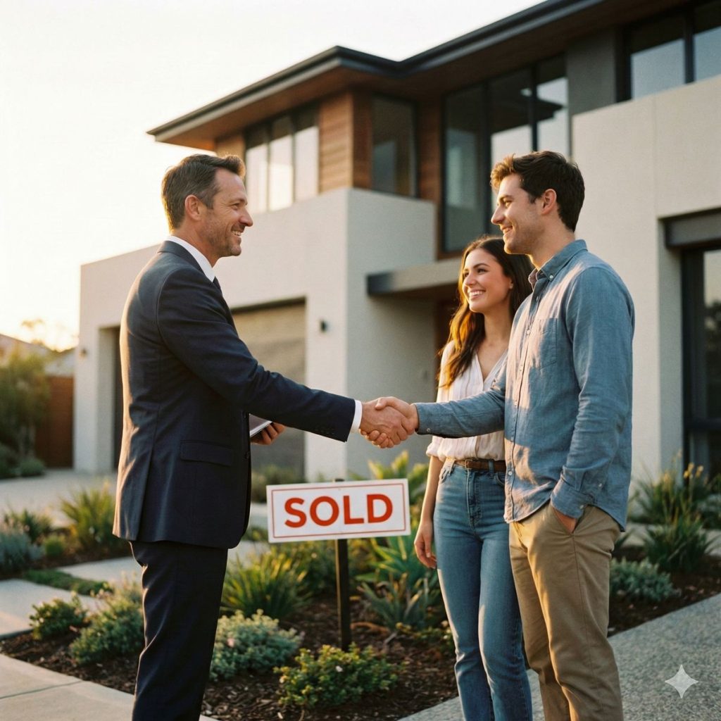 Tager US Homes Closing shaking hands with client